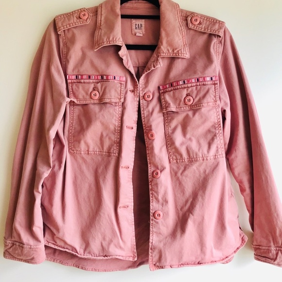 Gap Embroidered Chest Pocket Utility Jacket - Picture 1 of 7